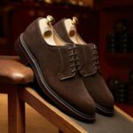 Foxo P5 brown suede leather oxford formal shoe.
