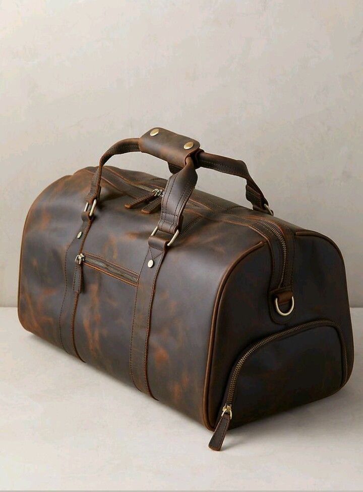 A1 Distinto Dark brown leather lugguage Bag – Pellwalk - Image 1