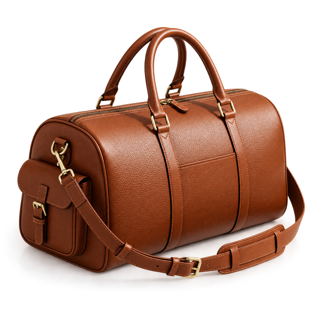A1 Desiderio Brown leather lugguage Bag – Pellwalk - Image 1