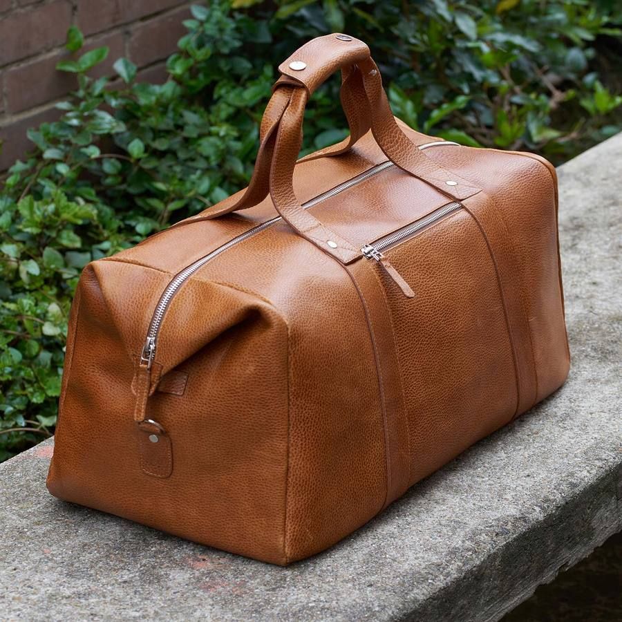 A12 Leone Tan leather lugguage Bag - Pellwalk - Image 1