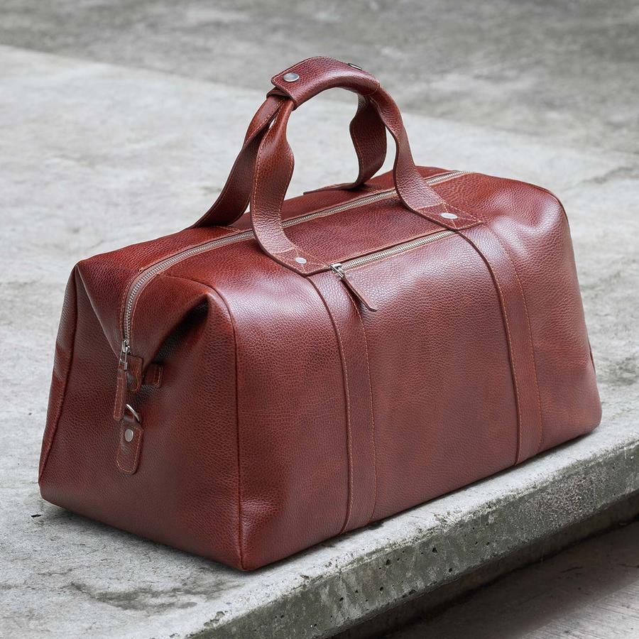 A13 Montagna Brown leather Luggage Bag – Pellwalk - Image 1