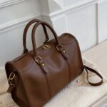 Stella Dark brown leather Luggage Bag – Pellwalk