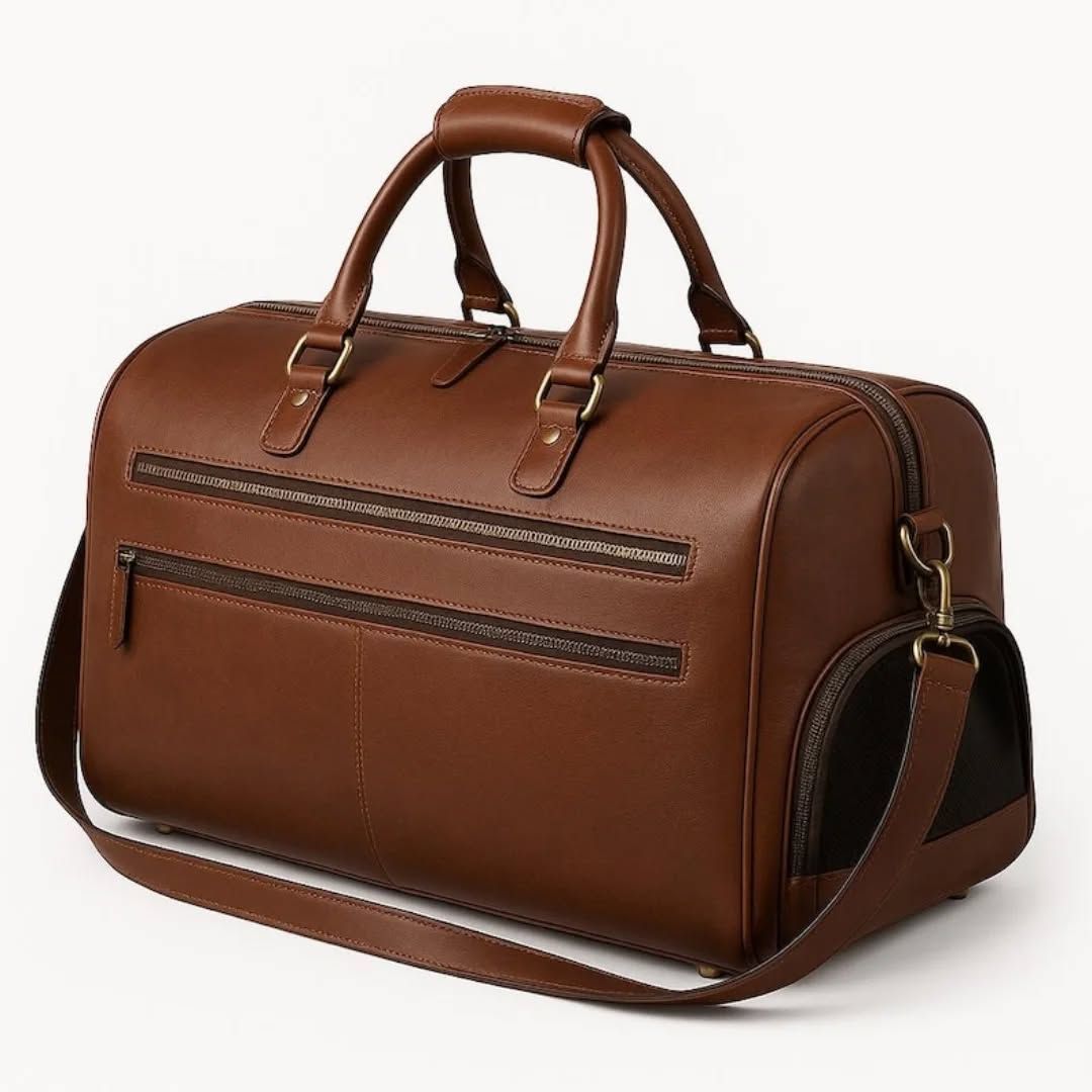 A23 Notte Brown leather Luggage Bag – Pellwalk - Image 1
