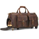 Dominante Brown leather Luggage Bag - Pellwalk