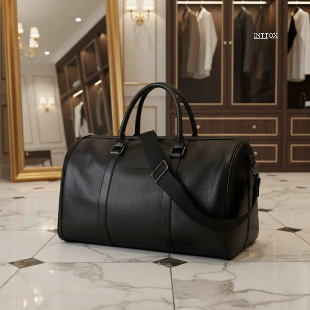 A7 Liberta Black leather lugguage Bag – Pellwalk - Image 1