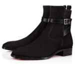 Zaffiro Black suede jodhpur boot - Pellwalk