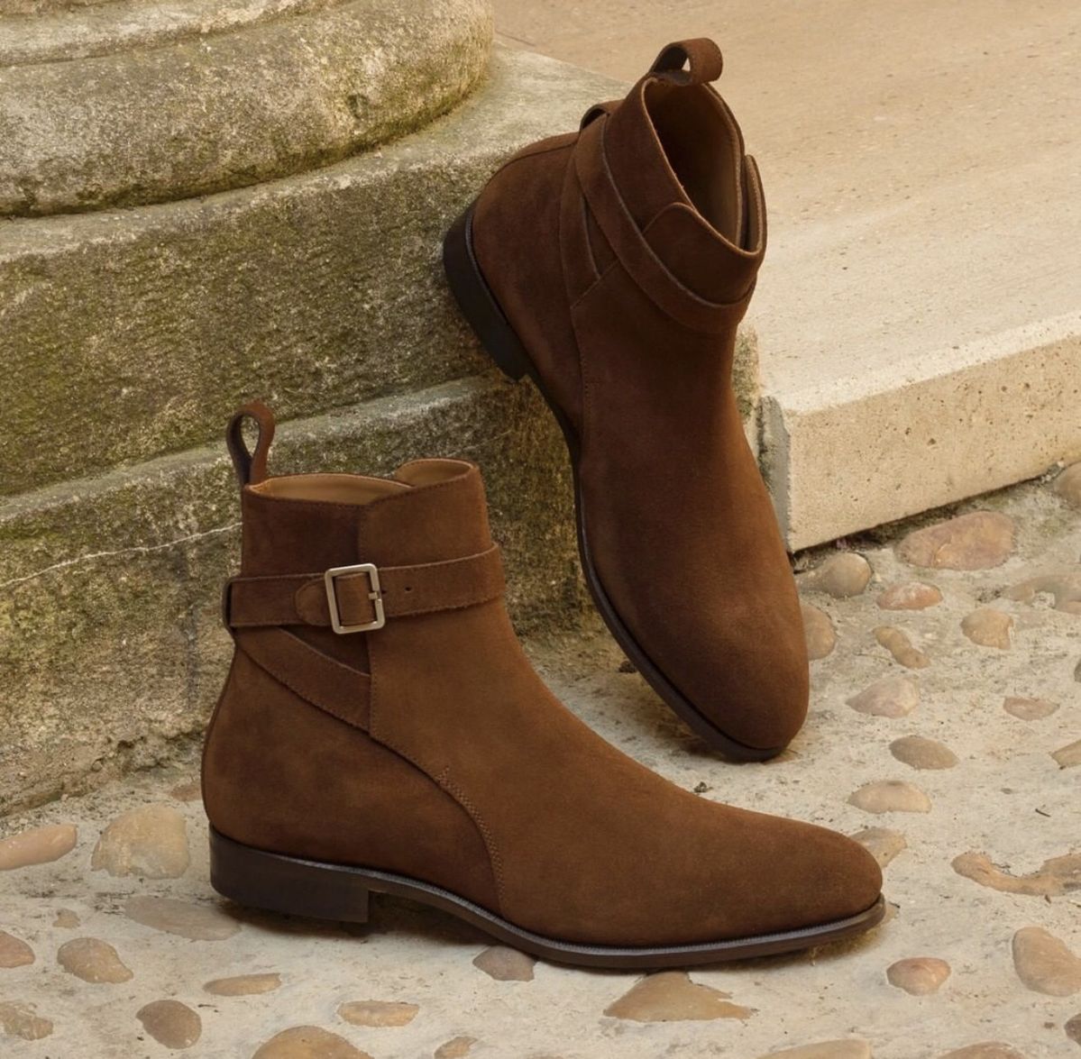 B11 Rubino Brown suede Jodhpur boot - Pellwalk - Image 1