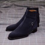 Prezioso Blue suede jodhpur boot - Pellwalk