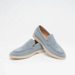 Audacia Grey Suede slip on loafer - Pellwalk