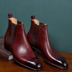 Titanio Maroon chelsea boot - Pellwalk