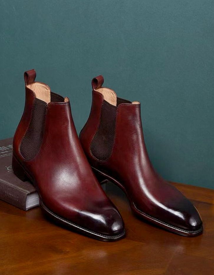 B4 Titanio Maroon chelsea boot - Pellwalk - Image 1