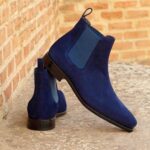 Bluish suede chelsea boot