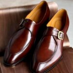 Enzo Brown single monkstape leather shoe – Pellwalk