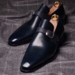 Lorenzo Blue single monkstape leather shoe – Pellwalk