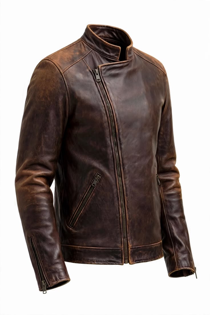 J16 Audace Brown leather Jacket - Pellwalk - Image 1