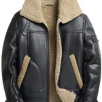 Leone Black woolen leather jacket – Pellwalk