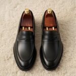 Raffinato black penny loafer - Pellwalk3
