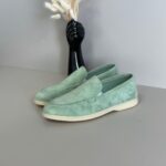 Valore cyan suede slip on loafer - Pellwalk