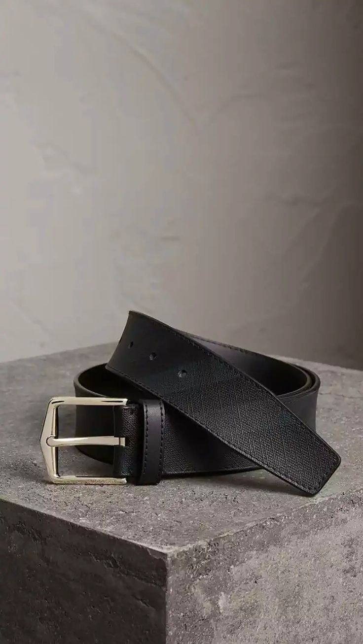 og12 Genuino black leather belt -Pellwalk - Image 1