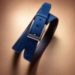 Autentico blue suede leather belt - pellwalk