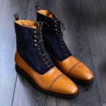 Dorello Tan and blue suede boot - Pellwork