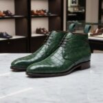 Marzello Green Lace up Boot - Pellwalk