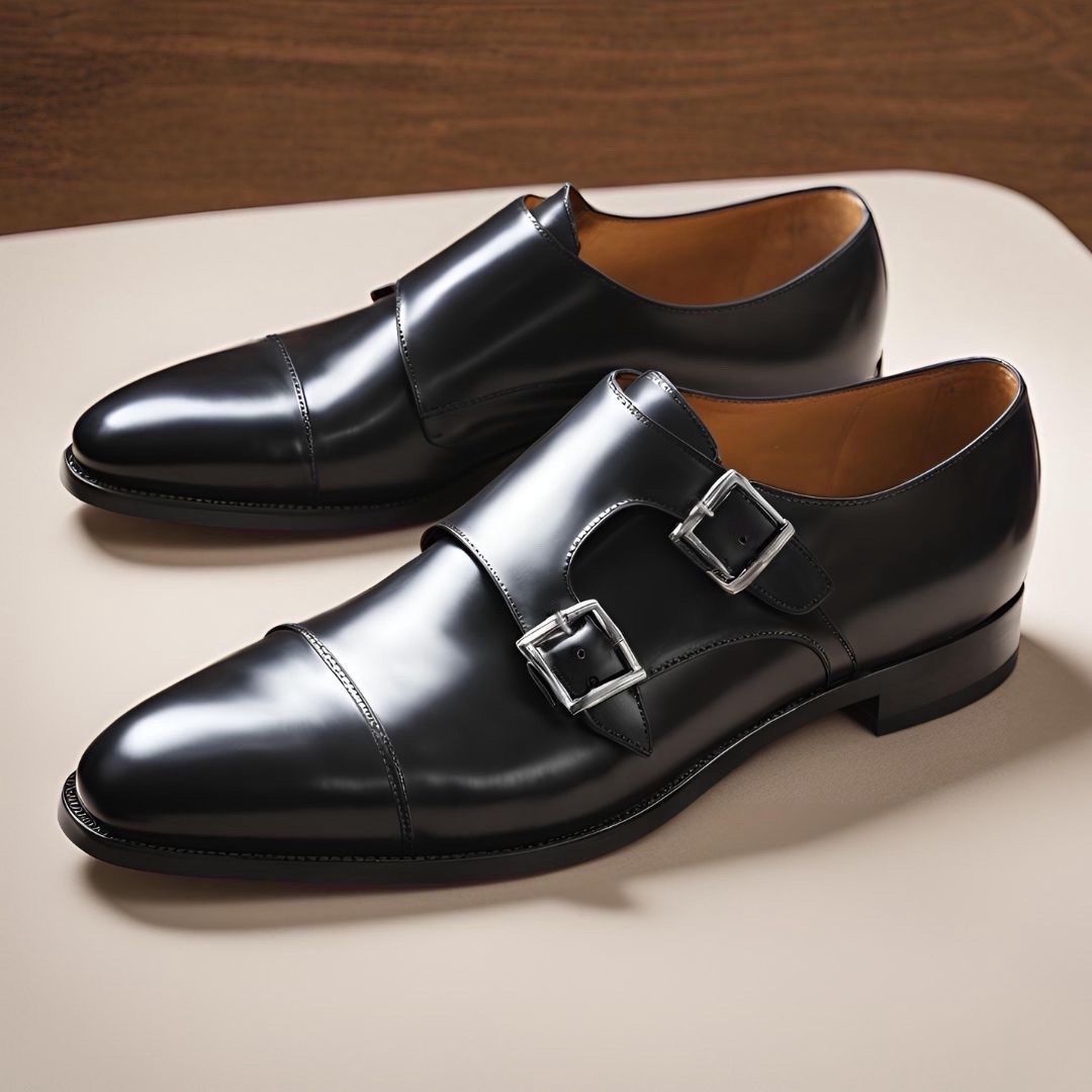 Z16 Eleganza Black Double monkstrap - Pellwalk - Image 1
