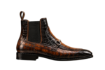 Croso Tan croc. print chelsea boot - Pellwalk - Image 2