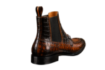 Croso Tan croc. print chelsea boot - Pellwalk - Image 3